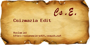 Csizmazia Edit névjegykártya